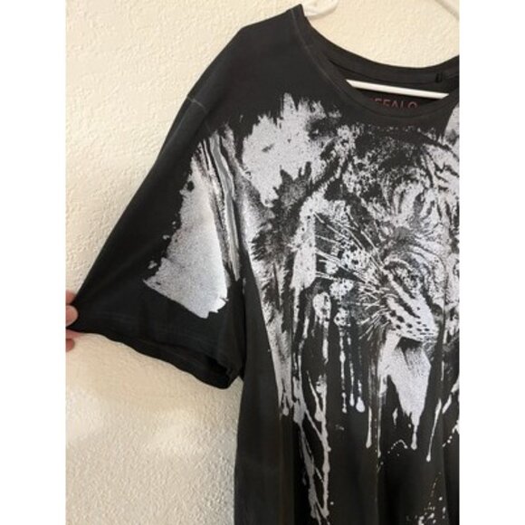 Buffalo David Bitton Tiger All Over Print Men’s XXL T-Shirt - Picture 3 of 7